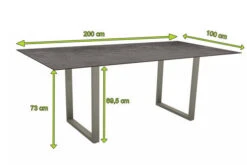 STERN Esstisch, Graphit, Aluminium, 200x100 Cm, Mit Tischplatte Silverstar 2.0 Dekor Zement 7 STERN Esstisch, Graphit, Aluminium, 200x100 Cm, Mit Tischplatte Silverstar 2.0 Dekor Zement -Kettler Verkäufe 23409 3.jpg