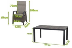 SIENA GARDEN Silva/Corido Dining Set, Anthrazit/grau, Alu/Gardino®-Geflecht/Keramik, 160 X 90cm, Inkl. 4 Diningsessel -Kettler Verkäufe 23818 5.jpg