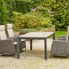 SIENA GARDEN Silva/Amira Dining Set, Anthrazit/grau, Alu/Gardino®-Geflecht/Keramik, 183 X 100cm, Inkl. 4 Diningsessel, Verstellbar -Kettler Verkäufe 23831 1.jpg