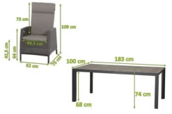 SIENA GARDEN Silva/Amira Dining Set, Anthrazit/grau, Alu/Gardino®-Geflecht/Keramik, 183 X 100cm, Inkl. 4 Diningsessel, Verstellbar -Kettler Verkäufe 23831 5.jpg