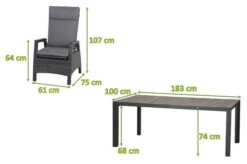 SIENA GARDEN Silva/Solea Dining Set, Anthrazit/blau/grau, Alu/Gardino®-Geflecht/Keramik, 183 X 90cm, Inkl. 4 Diningsessel, Stufenlos Verstellbar -Kettler Verkäufe 23838 5.jpg