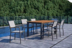 VILLANA Esstischgarnitur, Anthrazit/grau, Alu/ FSC-Akazienholz, Ausziehtisch 150/200 Cm, 6 Stapelstühle -Kettler Verkäufe 23910 CGI 02.jpg