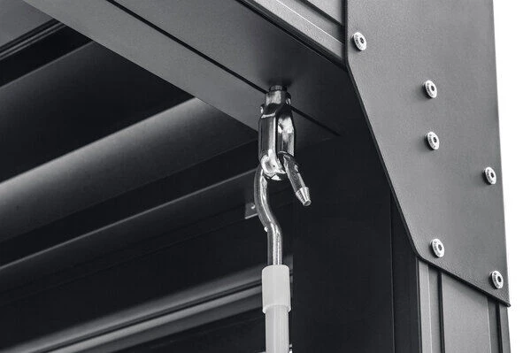 OUTFLEXX Pergola, Anthrazit Matt, Aluminium, 400x300x248 Cm, Kurbelbar 10 OUTFLEXX Pergola, Anthrazit Matt, Aluminium, 400x300x248 Cm, Kurbelbar – Bild 8