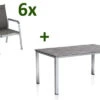 KETTLER Cubic/Basic Plus Esstischgarnitur, Silber/anthrazit, Alu/Textilene, Tisch 160x90 Cm, 6 Stapelsessel -Kettler Verkäufe 28697 01.jpg