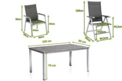 KETTLER Cubic/Basic Plus Esstischgarnitur, Silber/anthrazit, Alu/Textilene, Tisch 160x90 Cm, 4 Stapelsessel, 2 Multipo 12 KETTLER Cubic/Basic Plus Esstischgarnitur, Silber/anthrazit, Alu/Textilene, Tisch 160x90 Cm, 4 Stapelsessel, 2 Multipo -Kettler Verkäufe 28698 05.jpg