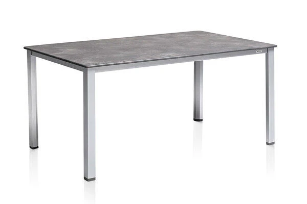 KETTLER Cubic/ Basic Plus Padded Esstischgarnitur, Silber/anthrazit, Alu/Textilene, Tisch 160x90 Cm, 6 Multipo 5 KETTLER Cubic/ Basic Plus Padded Esstischgarnitur, Silber/anthrazit, Alu/Textilene, Tisch 160x90 Cm, 6 Multipo – Bild 3