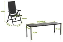 KETTLER Cubic/Basic Plus Padded Esstischgarnitur, Anthrazit, Alu/HPL/Textilene, 140/210x70 Cm, 8 Multipos -Kettler Verkäufe 28839 05.jpg