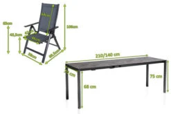 KETTLER Cubic Esstischgarnitur, Anthrazit/grau, Alu/HPL/Textilene, 140/210x70 Cm, 4 Multipos -Kettler Verkäufe 28860 05.jpg