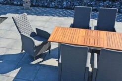 OUTFLEXX Malaga Sitzgruppe, Natur/anthrazit/flanelle, FSC-Teak/Edelstahl/Alu/Sunbrella, 150/200x90cm, 6 Sessel, Plattenstärke 20mm, Verstellbare Rückenlehne -Kettler Verkäufe 28872 12.JPG