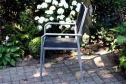 VILLANA Gartenstuhl, Silber/schwarz, Aluminium/Textil, 58 X 57 X 90 Cm, Stapelbar -Kettler Verkäufe 2 13398.jpg