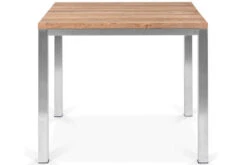 OUTFLEXX Esstisch, Silber/natur, Edelstahl/ Recyceltes FSC®-Teakholz, 90x90cm, Rustikal Gebürstet -Kettler Verkäufe 2 15860.jpg