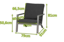 SIENA GARDEN Belia Loungesessel, Matt-silber, Aluminium, 79x91x81 Cm, Inkl. Polster Dunkelgrau -Kettler Verkäufe 2 17147 2.jpg