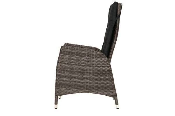 Ploß Rocking Dining Sessel, Grau/braun-meliert, Polyrattan, 60x68x111 Cm, Verstellbar, Inkl. Polster 5 Ploß Rocking Dining Sessel, Grau/braun-meliert, Polyrattan, 60x68x111 Cm, Verstellbar, Inkl. Polster – Bild 3