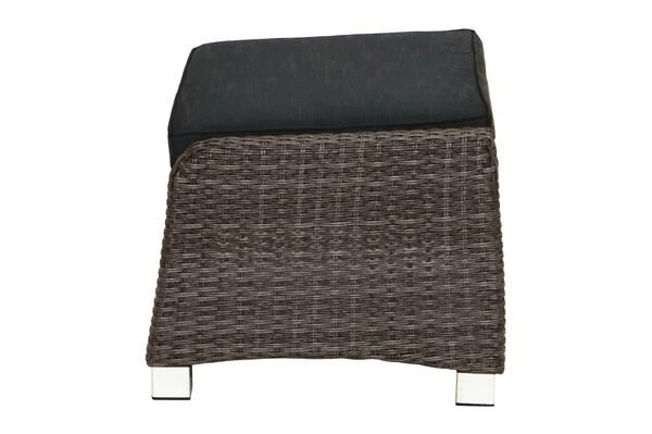 Ploß Rocking Hocker, Grau/braun-meliert, Polyrattan, 71x45x56 Cm, Zu Loungesessel, Inkl. Polster 4 Ploß Rocking Hocker, Grau/braun-meliert, Polyrattan, 71x45x56 Cm, Zu Loungesessel, Inkl. Polster – Bild 2