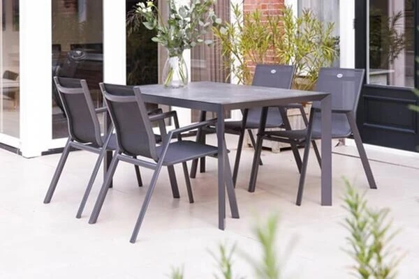 HARTMAN Aruba Stapelsessel, Xerix/anthrazit, Alu/Textilene, 75x55x88cm 4 HARTMAN Aruba Stapelsessel, Xerix/anthrazit, Alu/Textilene, 75x55x88cm – Bild 2