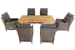 OUTFLEXX Esstischgarnitur, Polyrattan/Teakholz, Tisch 200x100cm, 6 Diningsessel, Inkl. Polster -Kettler Verkäufe 2 19373.jpg