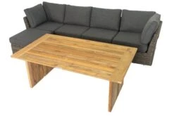 OUTFLEXX Loungegarnitur, Polyrattan/Teakholz, Tisch 160x90cm, Für 5 Personen, Wasserfeste Kissenbox -Kettler Verkäufe 2 19390.jpg