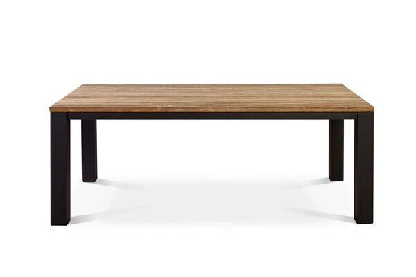 OUTFLEXX Oxford Esstisch, Dark Grey/natur, Alu/recycled FSC®-Teak, 180 X 90 Cm, Rustikal Gebürstet 4 OUTFLEXX Oxford Esstisch, Dark Grey/natur, Alu/recycled FSC®-Teak, 180 X 90 Cm, Rustikal Gebürstet – Bild 2