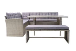 OUTFLEXX Loungemöbel, Hellgrau Meliert/grau, Polyrattan/Polyester, Tisch 145x79cm, 4 Tlg., 7 Pers, Inkl. Polster -Kettler Verkäufe 2 20396.jpg