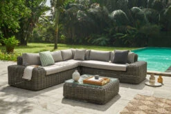 OUTFLEXX Ecklounge, Two Tone Grey, Polyrattan, 6 Personen, Inkl. Tisch/Hocker 90 X 90 Cm Und Polster In Grau -Kettler Verkäufe 2 20907.jpg