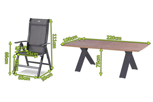 HARTMAN Xanadu / Alice Comfort Sitzgruppe, Xerix/anthrazit, Alu/Teakholz, 6 Multipos, 220x100cm 4 HARTMAN Xanadu / Alice Comfort Sitzgruppe, Xerix/anthrazit, Alu/Teakholz, 6 Multipos, 220x100cm – Bild 2