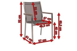 STERN Cardiff Sessel, Silbergrau, Edelstahl/Textil, 57 X 61 X 92 Cm, Stapelbar, FSC-Teak Armlehnen -Kettler Verkäufe 3 10245 4.jpg