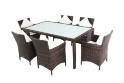 OUTFLEXX Esstisch, Braun-marmoriert, Polyrattan, 180x100cm, Weiße Innenliegendes Glasplatte -Kettler Verkäufe 3 10635.jpg