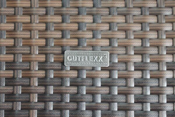 OUTFLEXX Beistelltisch, Braun Marmoriert, Polyrattan, 95 X 65 X 30 Cm, Inkl. Glasplatte 5 OUTFLEXX Beistelltisch, Braun Marmoriert, Polyrattan, 95 X 65 X 30 Cm, Inkl. Glasplatte – Bild 3