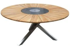 OUTFLEXX Sitzgruppe, Silber, Edelstahl/FSC-Teak, Ø 170 Cm, 6 Freischwinger, Inkl. Drehbarer Granitplatte + Eiskühler -Kettler Verkäufe 3 16571.jpg