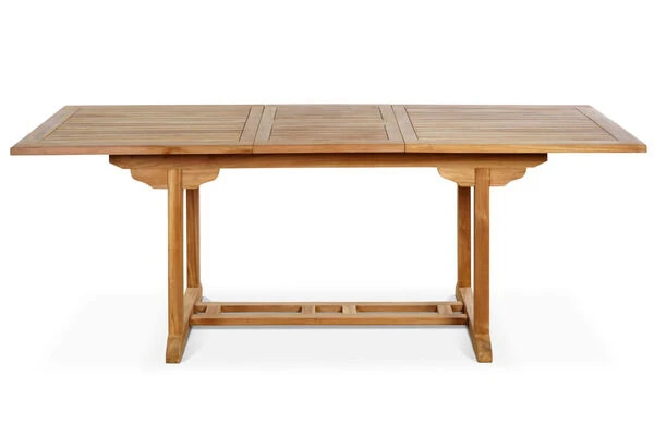 OUTFLEXX Ontario Ausziehtisch, Natur, Teakholz, 160/210x90cm, Fein Geschliffen 9 OUTFLEXX Ontario Ausziehtisch, Natur, Teakholz, 160/210x90cm, Fein Geschliffen – Bild 7