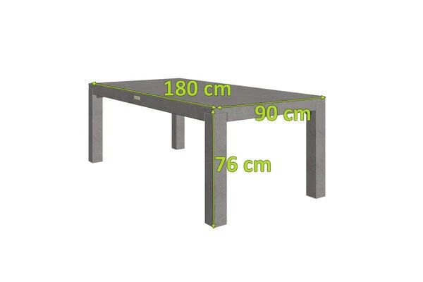 OUTFLEXXEsstisch, Grau, Faserzement, 180 X 90 X 76 Cm, 6 Personen, Witterungsbeständig, Rechteckig 5 OUTFLEXXEsstisch, Grau, Faserzement, 180 X 90 X 76 Cm, 6 Personen, Witterungsbeständig, Rechteckig – Bild 3