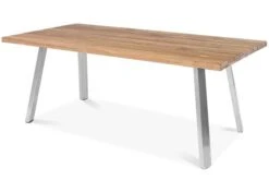 STERN Cardiff Esstischgruppe, Silber/taupe, Edelstahl/Teak, Tisch A-Gestell 220 X 100 Cm, 6 Multipositionssessel -Kettler Verkäufe 3 19716.jpg