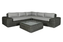 OUTFLEXX Ecklounge, Two Tone Grey, Polyrattan, 6 Personen, Inkl. Tisch/Hocker 90 X 90 Cm Und Polster In Grau -Kettler Verkäufe 3 20907.jpg
