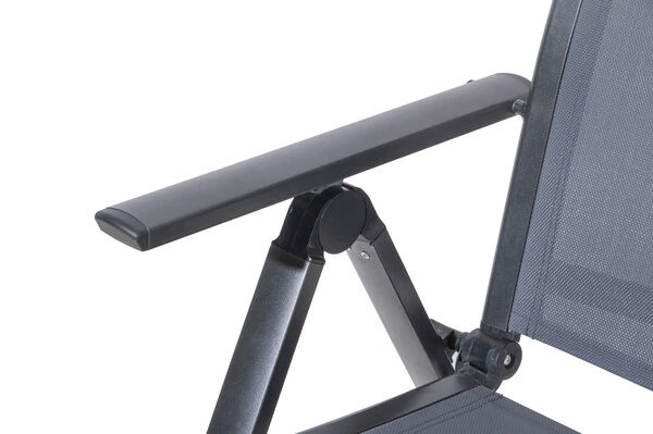 OUTFLEXX Multipositionssessel, Anthrazit/grau, Alu/Textilene, 70x58x106cm 5 OUTFLEXX Multipositionssessel, Anthrazit/grau, Alu/Textilene, 70x58x106cm – Bild 3