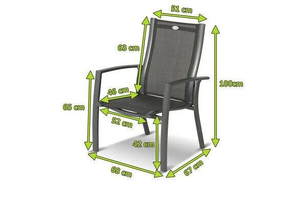 HARTMAN Belcampo Dining III Sessel, Xerix / Dunkelgrau, Alu / Textilene, 67 X 68 X 100 Cm 6 HARTMAN Belcampo Dining III Sessel, Xerix / Dunkelgrau, Alu / Textilene, 67 X 68 X 100 Cm – Bild 4