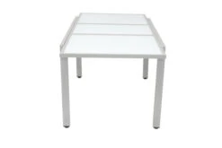 VILLANA Ausziehtisch, Silber/weiß, Alu/Sicherheitsglas, 160/220x90 Cm, Flügelmechanismus -Kettler Verkäufe 4 13395 2.jpg