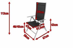 VILLANA Multipositionssessel, Silber/schwarz, Aluminium/Textil, 67 X 58 X 113 Cm, Klappbar -Kettler Verkäufe 4 13397.jpg