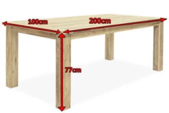 OUTFLEXX Esstisch, Natur, Recyceltes SLVK-Teakholz, Plattenstärke 30 Mm, 200 X 100 X 77 Cm -Kettler Verkäufe 4 13422 3.jpg