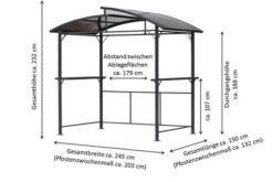 LECO Profi Grillpavillon, Anthrazit/grau Getönt, Aluminium/Polycarbonat, 150x245x233 Cm -Kettler Verkäufe 4 13431.jpg
