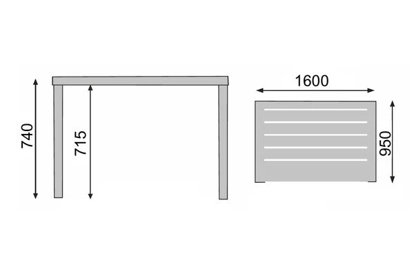 KETTLER GranadaTisch, Silber, Alu/FSC-Teak, 160x95 Cm, 0301221-0100 7 KETTLER GranadaTisch, Silber, Alu/FSC-Teak, 160x95 Cm, 0301221-0100 – Bild 5