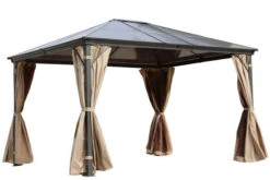 OUTFLEXX Profi Hardtop Pavillon, Grau, Aluminium, 3 X 3,6m Mit Seitenteilen Und Insektennetz -Kettler Verkäufe 4 13586.jpg