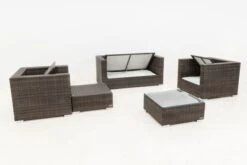 OUTFLEXX Loungemöbel-Set, Polyrattan, Braun Marmoriert, 5 Pers, Wasserfeste Kissenbox, Inkl. Beistelltisch -Kettler Verkäufe 4 16066 BOX B.jpg