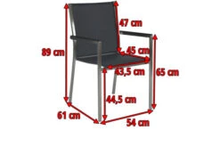 STERN Polaris Stapelsessel, Silbergrau/schwarz, Edelstahl/Textil, 61 X 54 X 89 Cm, Alu Armlehnen -Kettler Verkäufe 4 16499.jpg