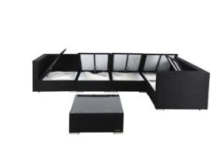 OUTFLEXX Loungemöbel-Set Polyrattan, Schwarz, Für 5 Personen, Inkl. Kaffeetisch, Wasserfeste Kissenbox -Kettler Verkäufe 4 1714 BOX B.jpg