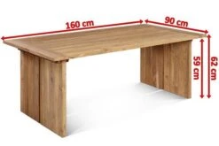 OUTFLEXX Loungetisch, Recyceltes Teakholz, 160x90cm, Tischplattendicke 3cm, Rustikal Gebürstet -Kettler Verkäufe 4 18334.jpg