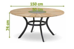 HARTMAN Provence Esstisch, Xerix/natur, Alu/Teak, Ø150cm, Inkl. Eiskühler -Kettler Verkäufe 4 18676.jpg