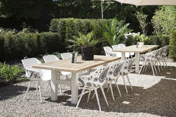 HARTMAN Yasmani Esstisch, Weiß/vintage Brown, Alu/Teak, 240x100cm 6 HARTMAN Yasmani Esstisch, Weiß/vintage Brown, Alu/Teak, 240x100cm – Bild 4