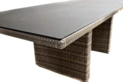 Ploß Rabida Dining Tisch, Champagner-meliert, Polyrattan, 220 X 100 Cm, Glasplatte In Steinoptik -Kettler Verkäufe 4 20161.jpg