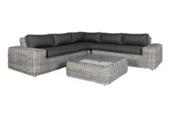 OUTFLEXX Ecklounge, White Faded Grey, Polyrattan, 6 Personen, Inkl. Tisch/Hocker 90 X 90 Cm Und Polster Aus Olefin In Anthrazit -Kettler Verkäufe 4 20790.jpg