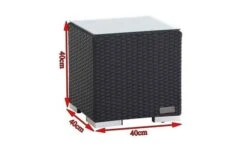 OUTFLEXX Beistelltisch, Schwarz, Polyrattan, 40x40x40 Cm, Inkl. Glasplatte 10 OUTFLEXX Beistelltisch, Schwarz, Polyrattan, 40x40x40 Cm, Inkl. Glasplatte -Kettler Verkäufe 4 2392 10.jpg